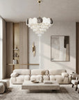 Lampa Wisząca Z Kryształami SWE084-CP 60cm Złota 3