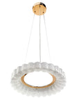 LAMPA WISZĄCA LED MS018-CP Różowe Złoto 40cm 3