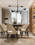 LAMPA SUFITOWA WISZĄCA APP1261-6CP BLACK 3