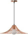 Lampa Sufitowa Wisząca Płaska Okrągła Loft APP483-1CP Różowe Złoto 3