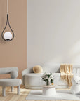 LAMPA WISZĄCA SZKLANA KULA G111-1W CZARNA E27 3