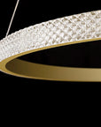LAMPA SUFITOWA WISZĄCA KRYSZTAŁOWA LED LHJ044-CP2 ZŁOTA 3