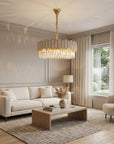 Lampa Wisząca Z Kryształami SWE107-CP 50cm Złota 3