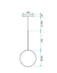 Lampa Sufitowa Wisząca Szklana Kula CZARNY CHROM 15cm APP1682-1CP 3