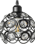 Lampa Wisząca Sufitowa Kryształowa App206-1c Czarna