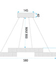 Lampa Wisząca Led App1556-cp Chrom 10
