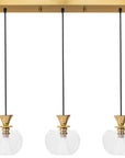 Lampa Sufitowa Wisząca Szklana Kula APP903-3CP Złota