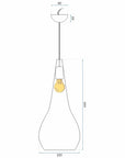 Lampa Sufitowa Wisząca Loft Metalowa APP378-1CP Złota