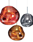 Lampa Sufitowa Wisząca Szklana APP330-1CP SREBRNA