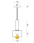 Lampa wisząca OSTI B APP115-1CP Biała