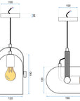 Lampa Sufitowa App305-1cp Czarna