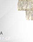 Lampa Sufitowa Wisząca Kryształowa LED 102W pilot APP417-CP