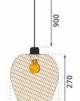 Lampa Sufitowa Wisząca Boho Natural App885-1cp