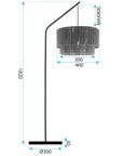 Lampa Stojąca Podłogowa APP1839-1F 4