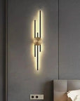 LAMPA ŚCIENNA KINKIET LED APP1437-W CZARNA/ZŁOTA 4