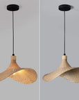 LAMPA WISZĄCA BAMBUSOWA APP1642-1CP 30cm 4