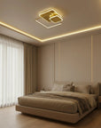 Lampa Sufitowa APP1713-C Plafon LED ZŁOTA + Pilot 4