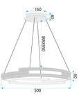 LAMPA SUFITOWA WISZĄCA G127-CP 50cm Złota 4