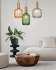 Lampa Sufitowa Wisząca Szklana APP459-1CP Zielona 4