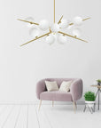 Lampa Wisząca APP998-12CP Złota 4