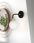 LAMPA ŚCIENNA KINKIET APP1301-1W Czarno Złota 4