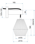 LAMPA ŚCIENNA KINKIET APP1149-1W Wood 4