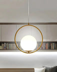 Lampa Sufitowa Wisząca Szklana Kula G109-1W Złota 4