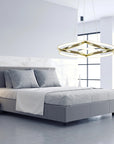 Lampa Sufitowa Nowoczesna LED + PILOT APP794-CP Flat Złota 4