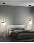 LAMPA WISZĄCA SZKLANA KULA SPIRALA APP1732-1CP CZARNA 4