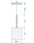 Lampa Sufitowa Wisząca Szklany Klosz APP1702-1CP GREY B 4