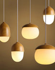 Lampa Sufitowa Wisząca Orzeszek Metal Wood Boho APP952-1CP 4