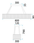 Lampa Sufitowa Wisząca Led App1547-cp Chrom 11