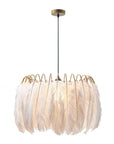 Lampa Sufitowa Z Piórami Boho App662 Złota 1