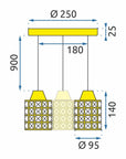 Lampa Sufitowa Kryształ APP729-3CPR Srebrna