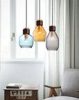 Lampa sufitowa szkalana APP433-1CP Niebieska