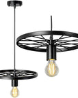 Lampa Sufitowa Wisząca Retro Koło Loft APP212-1CP