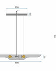 Lampa Sufitowa APP298-1CP Tuba 60cm Czarna