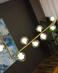 Lampa Wisząca Szklane Kule 8 szt APP615-8CP Złota