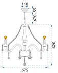 Lampa Kryształowa Żyrandol 392183