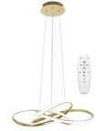 Lampa sufitowa nowoczesna LED + PILOT APP815-CP Node Złota