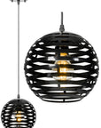 Lampa Sufitowa Metalowa Okrągła Kula App336-1cp Czarna
