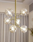 Lampa Wisząca Szklane Kule 6 szt APP919-6CP Złota