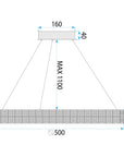 LAMPA WISZĄCA LED MS005-CP 50cm Chrom 5