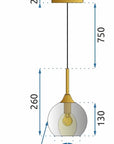 Lampa Sufitowa Wisząca Szklane Kule APP898-7CP 5