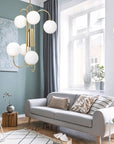Lampa Ścienna Kinkiet Szklana Kula APP1009-1W Złota 5