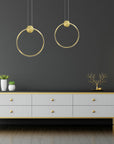LAMPA SUFITOWA WISZĄCA LED APP1393-CP GOLD 30cm 5