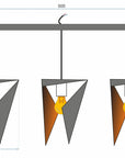LAMPA TRÓJKĄTNA GEOMETRYCZNA POTRÓJNA APP254-3CP CZARNA 5