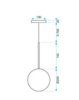 Lampa Sufitowa Wisząca Szklana Kula CHROM 20cm APP1684-1CP 5