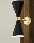 LAMPA ŚCIENNA KINKIET APP1140-2W Czarno-złota 5