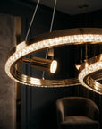 LAMPA SUFITOWA WISZĄCA LED G158-CP ZŁOTA 5